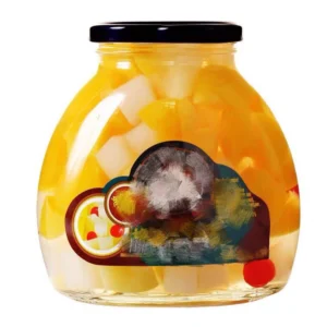 Canned Fruit Cocktail in Syrup Glass Jar Packing