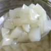 Canned White Peach Dice 5X5mm in Aluminum Foil Bag