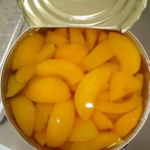 Canned Yellow Peach Slices in Light Syrup High Syrup
